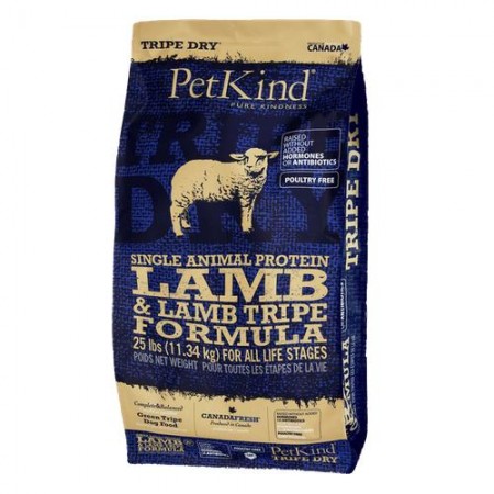 PetKind Single Animal Protein Lamb & Lamb Tripe Formula Dog Dry Food 25lb