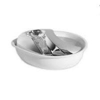 Pioneer Pet Raindrop Stainless Steel With White Plastic Basin 60oz