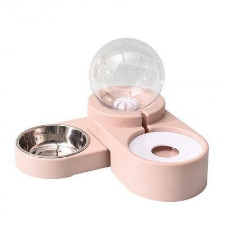 Bubble Pop 2in1 Pet Feeder Pink for Dogs & Cats