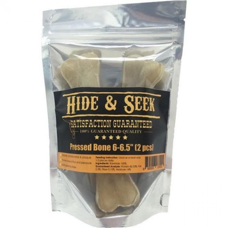 Hide & Seek Pressed Bone (6-6.5) Dog Treat 2s