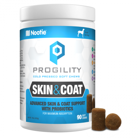 Nootie Progility Skin & Coat (Advanced Skin & Coat Support with Probiotics) Soft Chews For Dogs 90ct