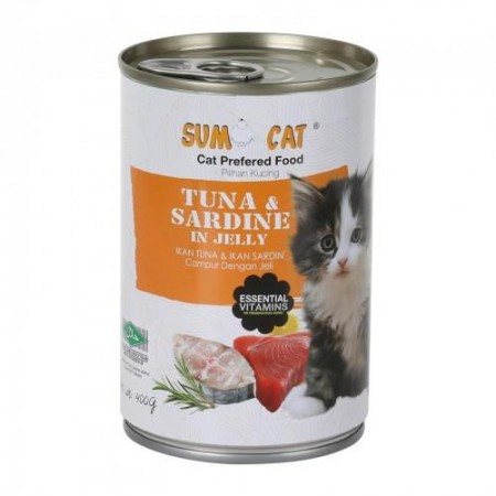 Sumo Cat Canned Food Jelly Tuna & Sardine 400g