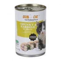 Sumo Cat Chunky Sardine in Jelly Cat Canned Food 400g Carton (24 Cans)