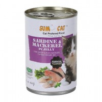Sumo Cat Sardine & Mackerel in Jelly Cat Canned Food 400g Carton (24 Cans)