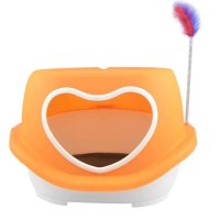 Topsy Cat House Covered with Love Door & Toy Feather Orange
