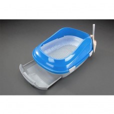 Topsy Cat Litter Pan With Drawer & Gridding Blue