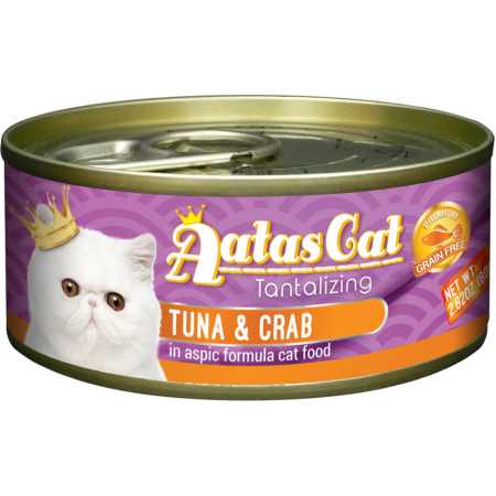 Aatas Cat Tantalizing Tuna & Crab Cat Canned Food 80g Carton (24 Cans)