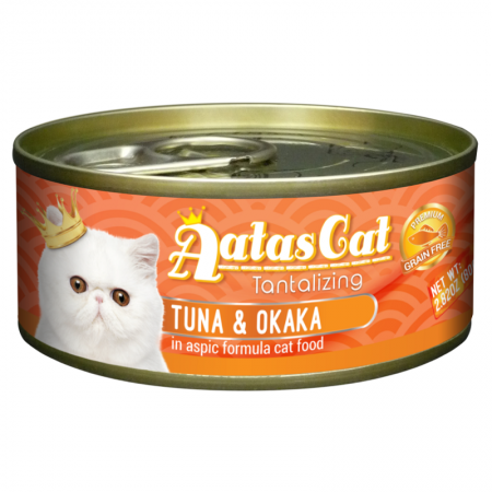 Aatas Cat Tantalizing Tuna & Okaka Cat Canned Food 80g Carton (24 Cans)