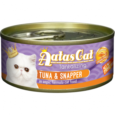 Aatas Cat Tantalizing Tuna & Snapper Cat Canned Food  80g Carton (24 Cans)