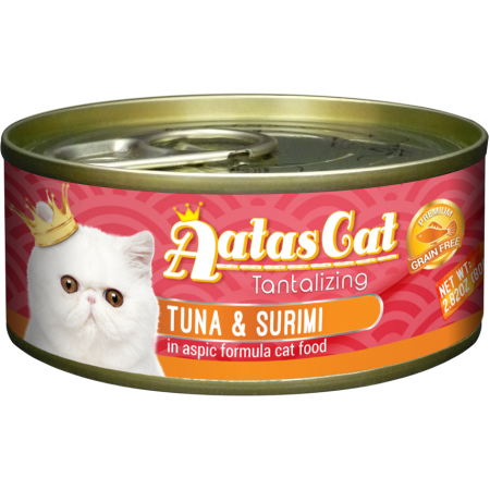 Aatas Cat Tantalizing Tuna & Surimi Cat Canned Food  80g
