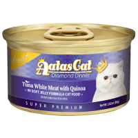 Aatas Cat Finest Diamond Dinner Tuna with Quinoa in Soft Jelly Cat Canned Food 80g Carton (24 Cans)