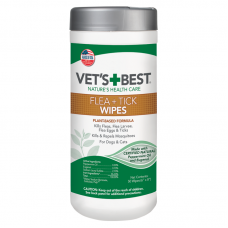 Vet's Best Flea Plus Tick Pet Wipes For Dogs & Cats 50's