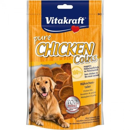 Vitakraft Dog Treat Pure Chicken Coins 80g