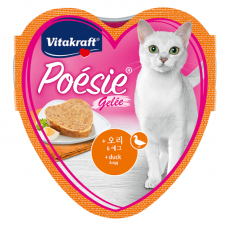 Vitakraft Poesie Hearts Duck & Egg Cat Canned Food 85g (3 cans)