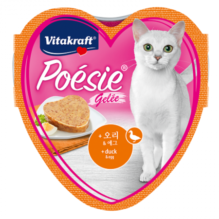 Vitakraft Poesie Hearts Duck & Egg Cat Canned Food 85g