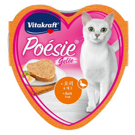 Vitakraft Poesie Hearts Duck & Egg Cat Canned Food 85g (6 cans)