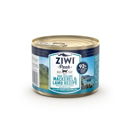 Ziwi Peak Cat Canned Food NZ Mackerel & Lamb Recipe 185g (6 cans)