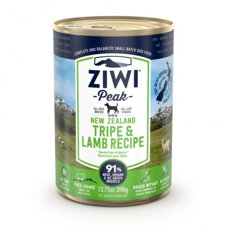 Ziwi Peak Dog Canned Food NZ Tripe & Lamb Recipe 390g (3 cans)