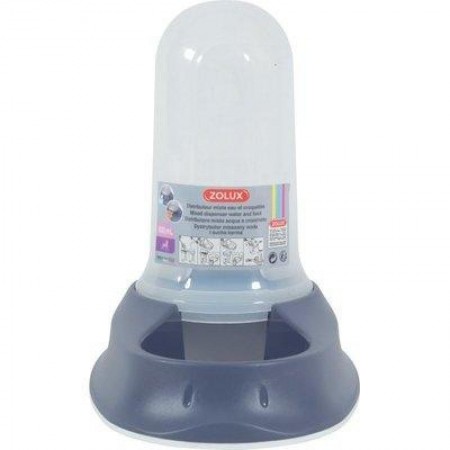 Zolux Pet Food & Water Dual Purpose Dispenser 2L Matt Navy Blue