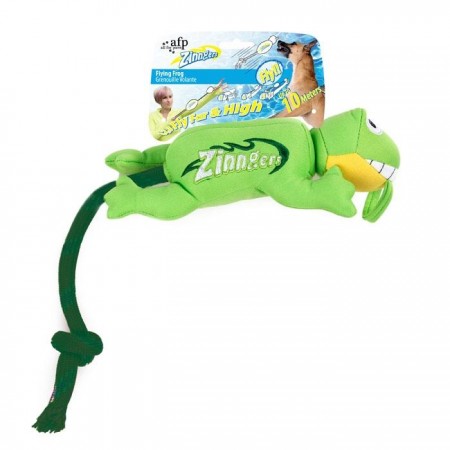 AFP Chill Out Zinngers Flying Frog Dog Toys