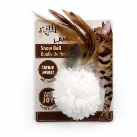 AFP Snow Ball with Catnip Infused Cat Toy