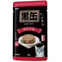 Aixia Kuro-can Pouch Tuna & Skipjack Cat Food 70g Carton (24 Packs)