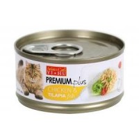 Aristo Cats Premium Plus Chicken & Tilapia Fish 80g Carton (24 Cans)