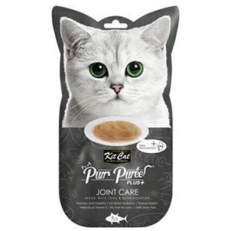 Kit Cat Purr Puree Plus Joint Care Tuna & Glucosamine 15g x 4pcs (3 Packs)