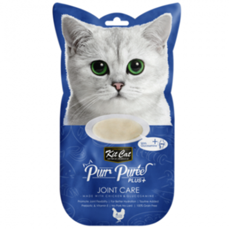 Kit Cat Purr Puree Plus Joint Care Chicken & Glucosamine 15g x 4pcs (3 Packs)