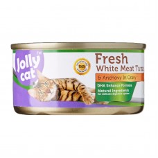Jolly Cat Fresh White Meat Tuna And Anchovy In Gravy 80g Carton (24 Cans)