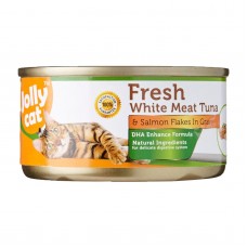 Jolly Cat Fresh White Meat Tuna And Salmon Flakes In Gravy 80g Carton (24 Cans)