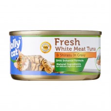 Jolly Cat Fresh White Meat Tuna And Shirasu In Gravy 80g Carton (24 Cans)