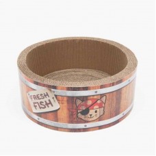 Catit Play Pirates Barrel Scratcher with Catnip Large For Cats