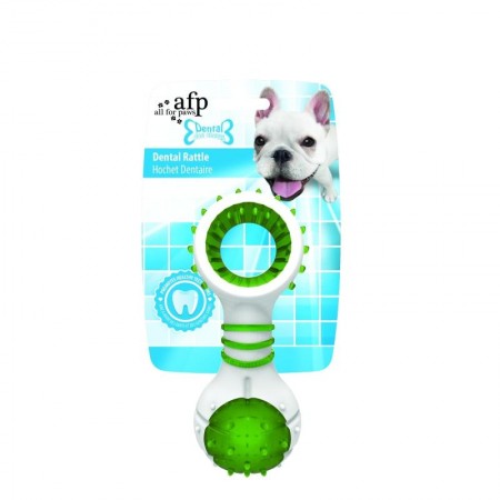AFP Dental Chew Dental Rattle Dog Toys Green