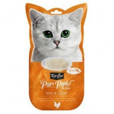 Kit Cat Purr Puree Plus Skin & Coat Chicken & Fish Oil 15g x 4pcs