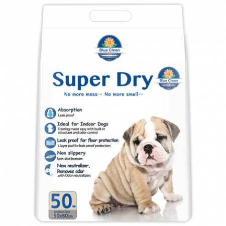 Super Dry SAP 7g Ultra Absorbent Pee Sheets 50x60cm 50's (2 Packs)