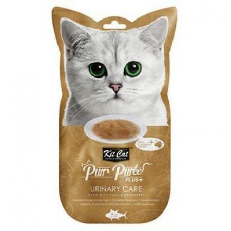 Kit Cat Purr Puree Plus Urinary Care Tuna & Cranberry 15g x 4pcs (3 Packs)