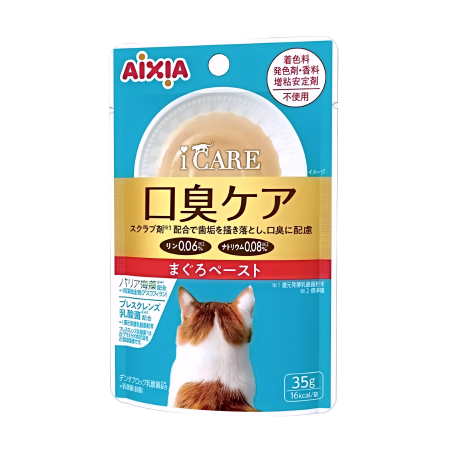Aixia Cat Pouch i CARE Breath Freshening Tuna Paste 35g x12