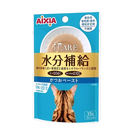 Aixia Cat Pouch i CARE Hydration Skipjack Tuna Paste 35g x12