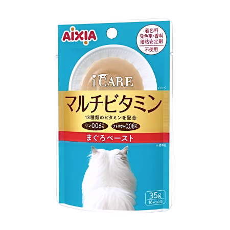 Aixia Cat Pouch i CARE Multivitamin Tuna Paste 35g x12