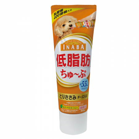 Inaba Wan Churu Tube Chicken Fillet & Cheese for Dogs 80g (3pcs)