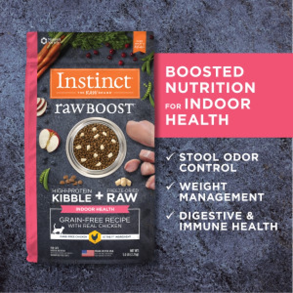Instinct Cat Freeze Dried Raw Boost Kibble Indoor Chic 5lb