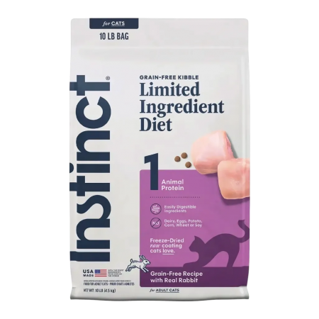 Instinct Cat Dry Food Limited Ingredients Diet Recipe w/Rabbit 10lb