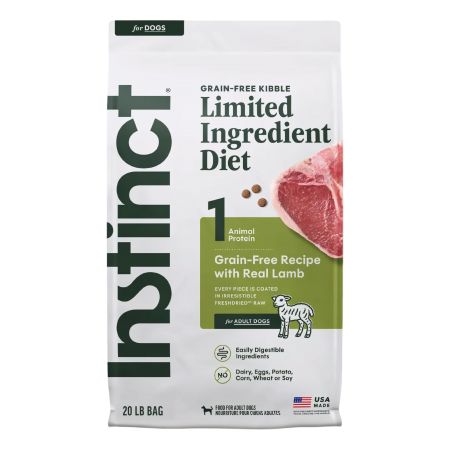 Instinct Dog Dry Food Limited Ingredients Diet Recipe w/Lamb 20lb