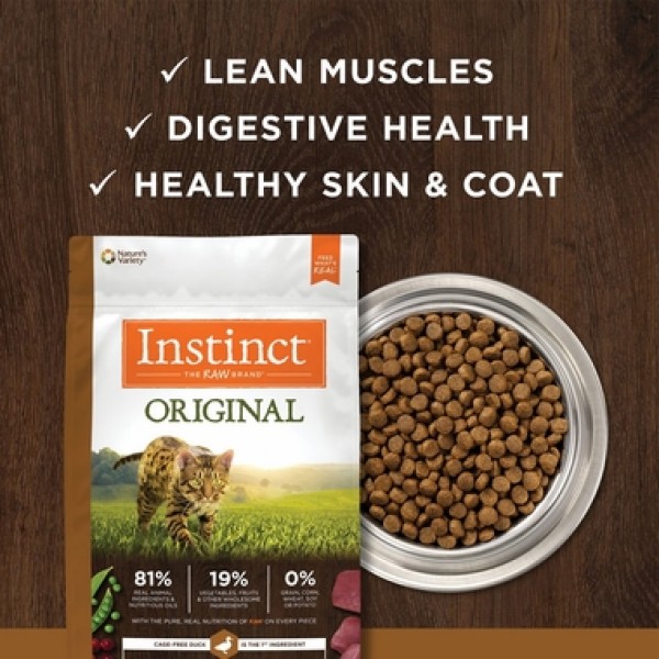 Instinct Original Grain-Free Recipe With Real Duck Cat Dry Food 10lb