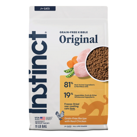 Instinct Cat Dry Food Original Grain-Free Recipe w/Chic 11lb