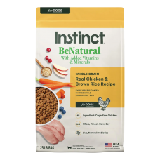 Instinct Dog Be Natural Recipe Chicken and Brown Rice 25lb