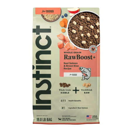 Instinct Dog Raw Boost Whole Grain Salmon & Brown Rice Recipe 19lb
