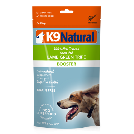K9 Natural New Zealand Freeze Dried Booster Lamb Green Tripe 57g