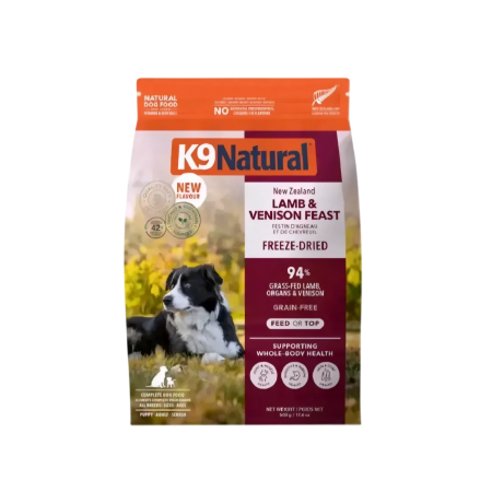 K9 Natural New Zealand Freeze Dried Food Lamb & Venison 500g